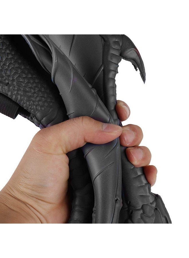 Alodidae Dragon Costumes Set Devil Wings Demon Tail Dino Mask for Halloween Masquerade Party Cosplay (Black) - Image 4