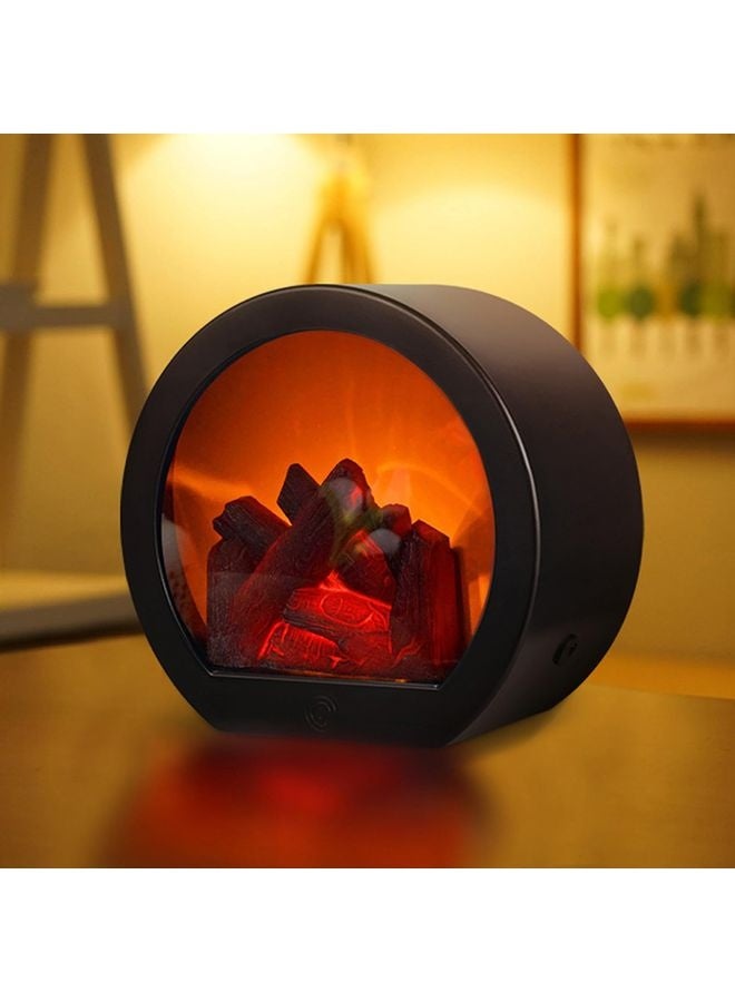 هومستر ديكور Flameless المحمولة مصابيح LED، ضوء الموقد مع LED محاكاة سجل تأثير اللهب، لمس مفتاح محاكاة اللهب للمنزل ديكور عيد الميلاد - Image 5