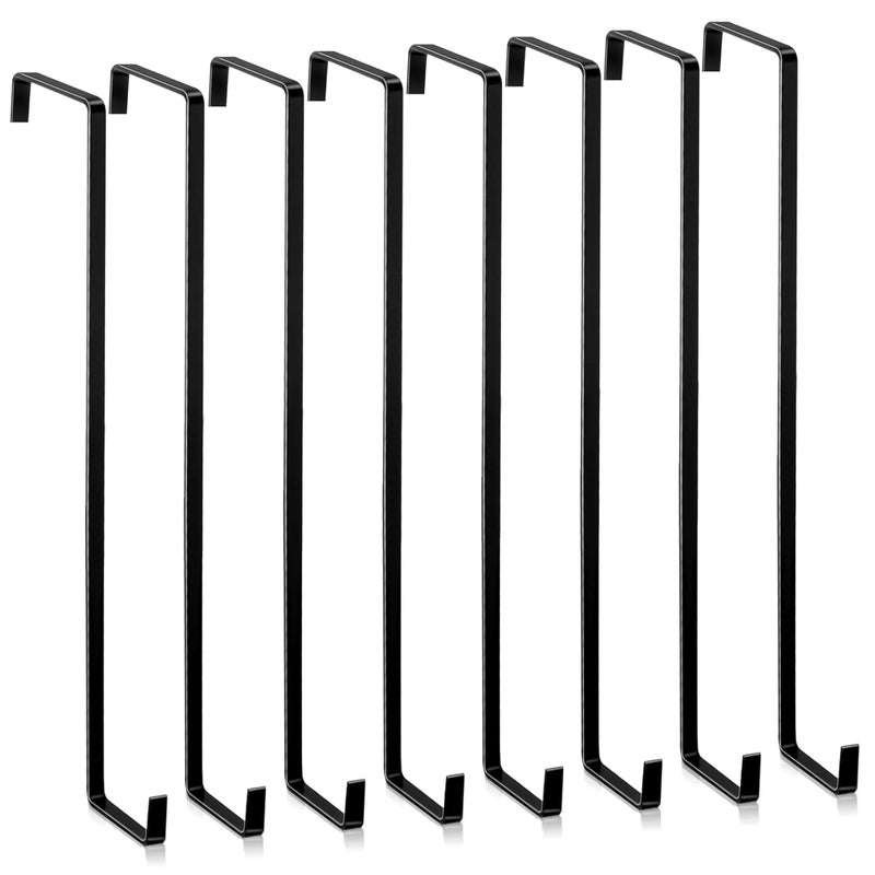 Sratte 8 Pack Christmas Wreath Hangers for Front Door 1378 Over The Door Hooks Z Shaped Sturdy Metal Wreath Hangers for Hanging Wreaths Hats Clothes - Image 1