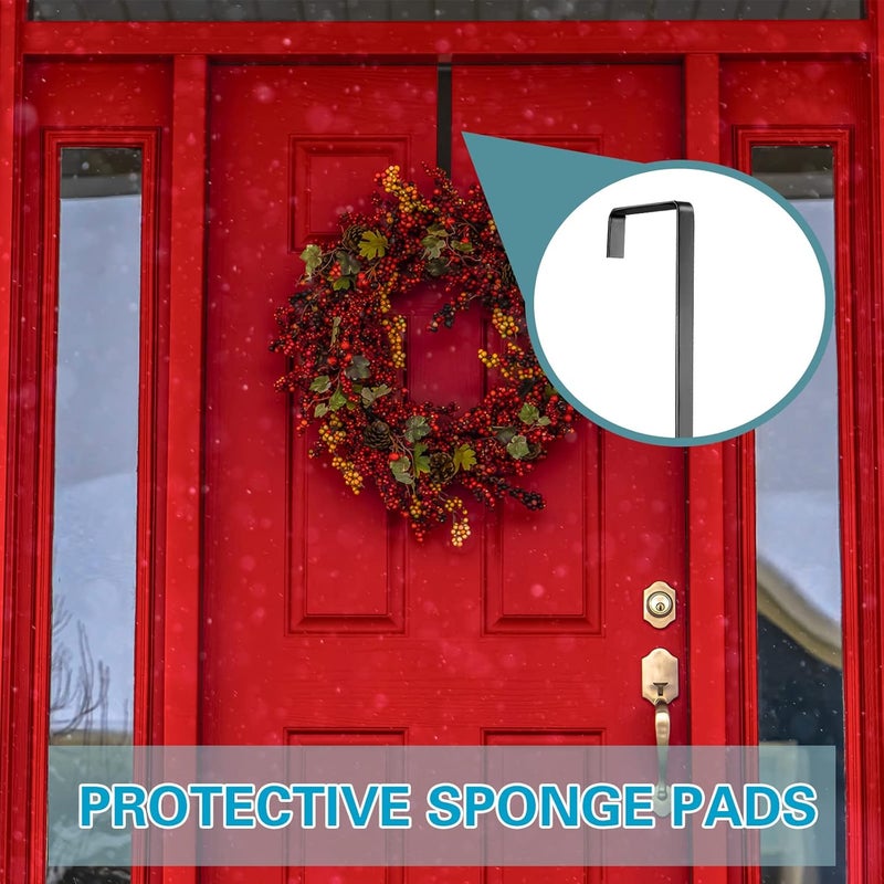 Sratte 8 Pack Christmas Wreath Hangers for Front Door 1378 Over The Door Hooks Z Shaped Sturdy Metal Wreath Hangers for Hanging Wreaths Hats Clothes - Image 5