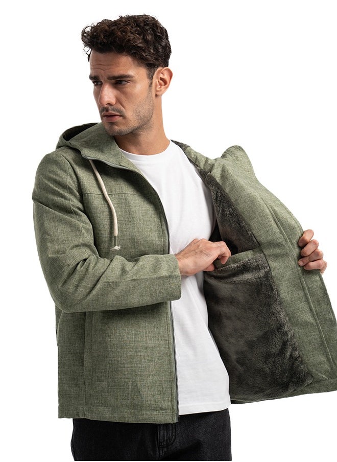 clever Men's Linen Jacket With Faro Capuccio - Oli  - Image 3