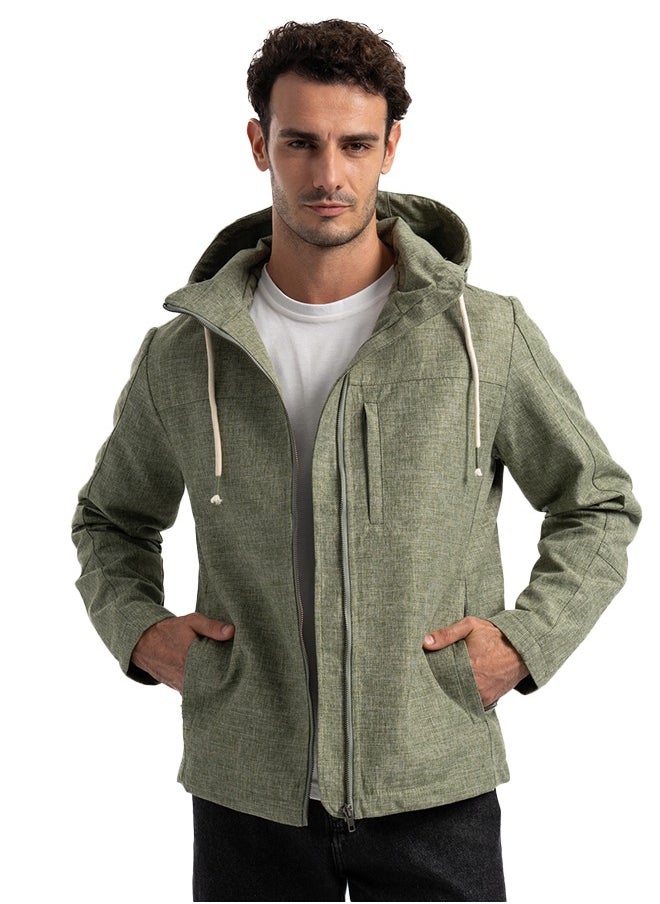 clever Men's Linen Jacket With Faro Capuccio - Oli  - Image 5