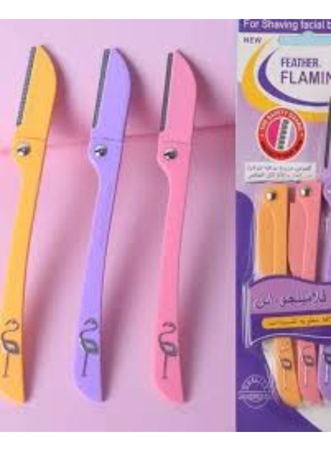 فيذر-فلامنجو شفرات حلاقة لشعر الوجه - 3 قطع