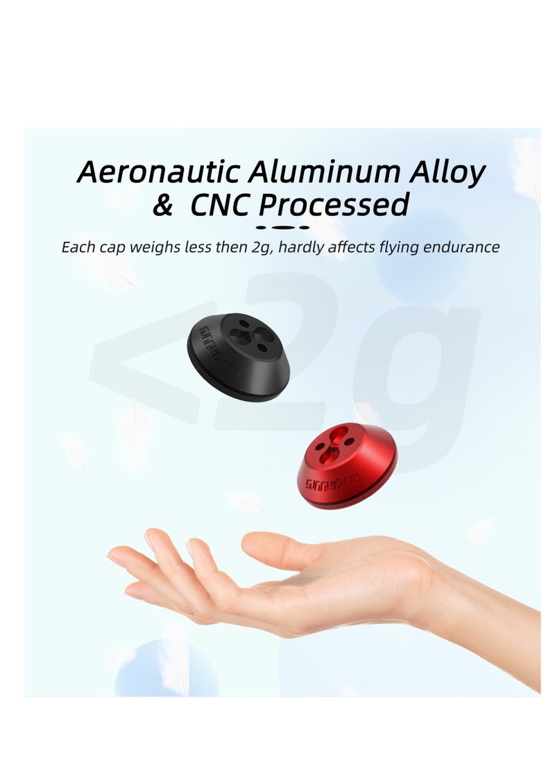 SOLARAE 4Pcs Aluminum Alloy Waterproof and Dustproof Motor Cover Caps for DJI Avata 2 Drone - Protective Accessories in Red for Enhanced Motor Protection. - Image 5