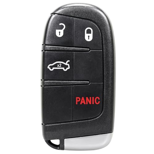 TOP-VIGOR Remote Car Key Fob 433Mhz Compatible with Dodge Charger Dart Challenger Chrysler 2011 2012 2013 2014 2015 2016 2017 2018 2019 2020, 4 Button ID46 Chip Keyless Key Fob M3N40821302 56046758AB - Image 2