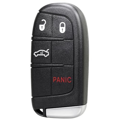 TOP-VIGOR Remote Car Key Fob 433Mhz Compatible with Dodge Charger Dart Challenger Chrysler 2011 2012 2013 2014 2015 2016 2017 2018 2019 2020, 4 Button ID46 Chip Keyless Key Fob M3N40821302 56046758AB - Image 3