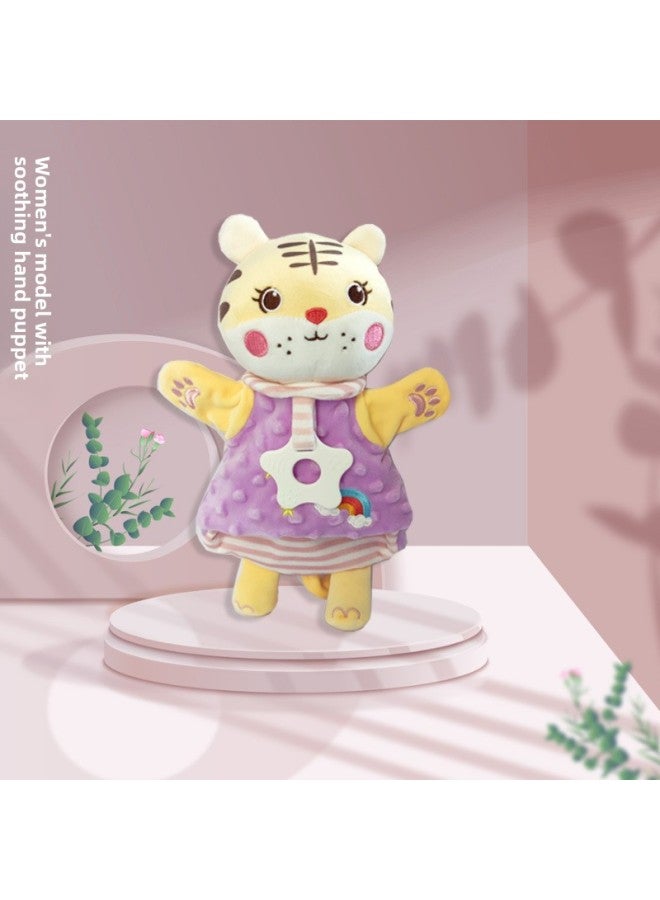 Babycare Finger Doll Baby Hand Doll Toy Animal Gloves Can Open Mouth To Soothe Baby To Sleep Artifact-Color:(Bell Tooth Gum) Elephant  - Image 4