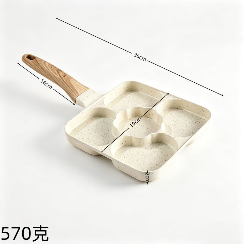 3-in-1 Egg Burger Pan, Multi-Functional Breakfast Cooker with Five-Hole Design - Image 1