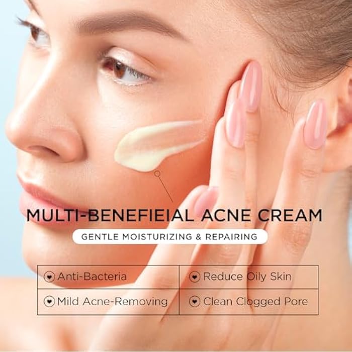 BELLAMILUXX Cystic Acne Treatment for Face: Hormonal Acne Treatment Cream for Teens & Adults - Salicylic Acid & Tea Tree Oil Pimple Spot Remover - Anti-Acne Moisturizer Reduces Redness, Blemishes - Image 2