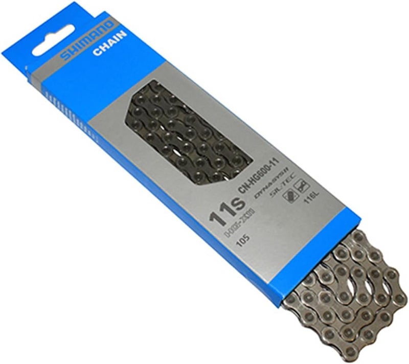 شيمانو سلسلة دراجة SHIMANO CN-HG601 بسرعة 11 سرعة، طول السلسلة: 116 حلقة، مزودة بقفل سلسلة - Image 1