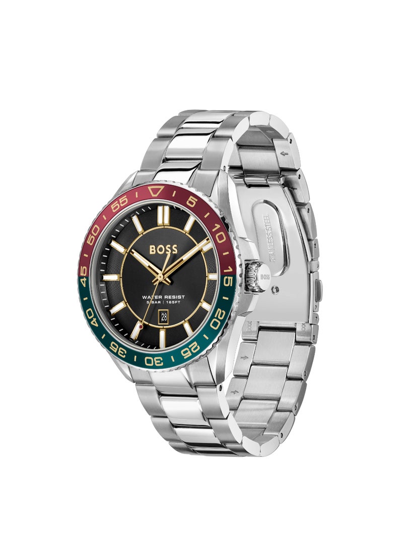 HUGO BOSS - HUGO BOSS WATCH ROUND ANALOG MEN'S BLACK CASE WATCH - 1514210 - Image 1