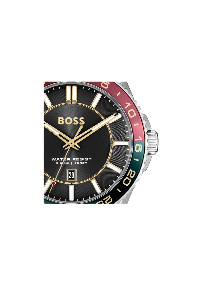HUGO BOSS - HUGO BOSS WATCH ROUND ANALOG MEN'S BLACK CASE WATCH - 1514210 - Image 1