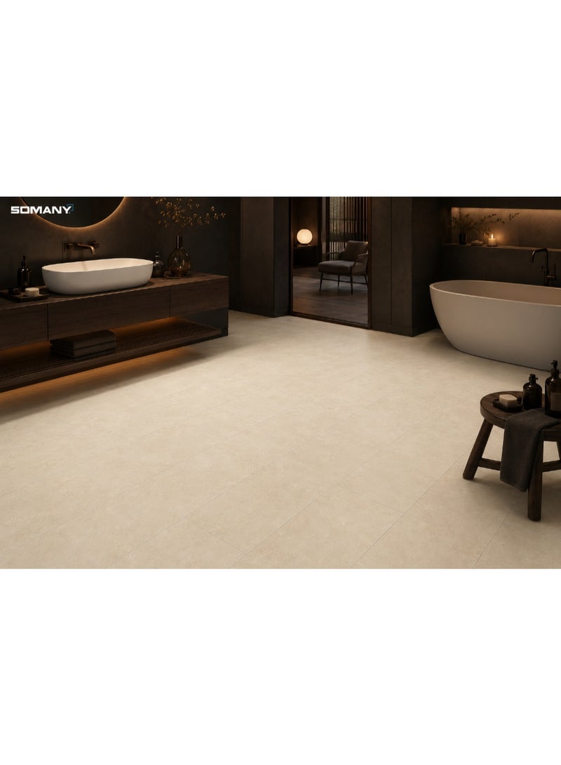 SOMANY Bon Muscat Ivory FP Polished Floor Tile – 600x1600mm | 11mm Thickness | Luxury Large Format Ivory Porcelain Tile | 1.44 SQM Coverage - Image 3
