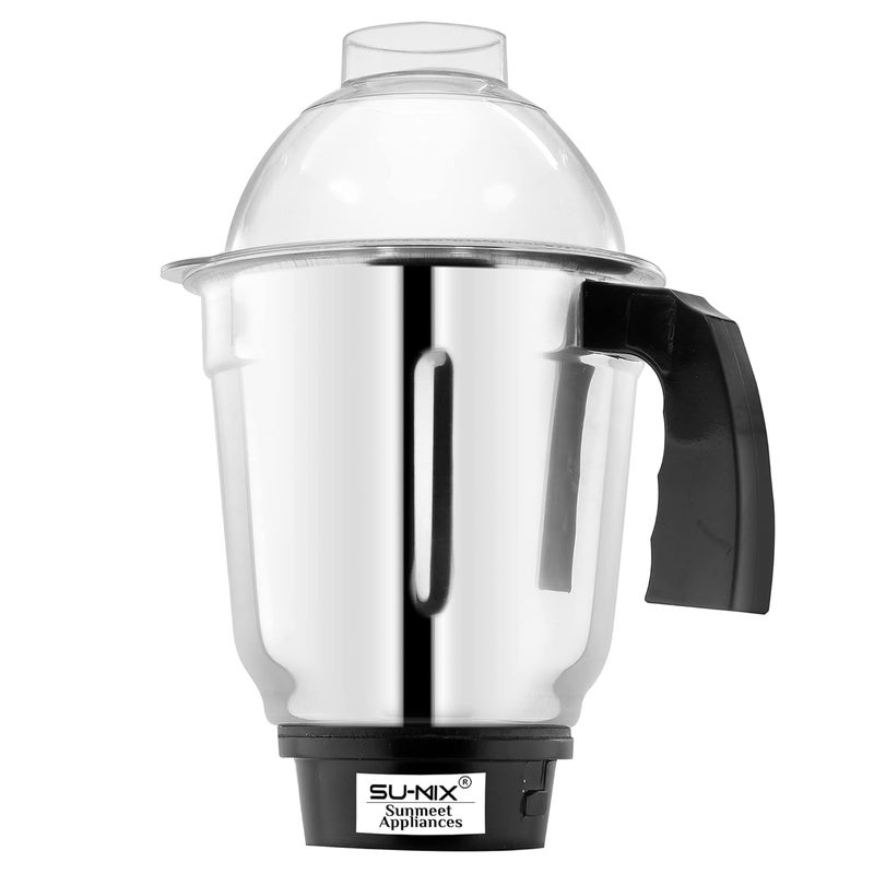 Sumix Heavy Quality Liquid jar for Mixer Grinder Stainless Steel Mixer Liquid Jar with Handle SA93 Silver Pack of 1 - Image 1
