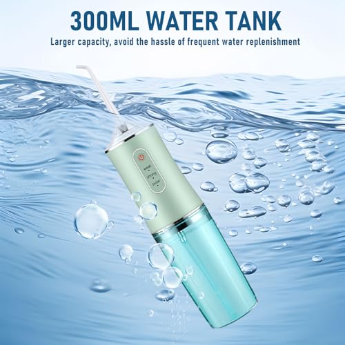 houscly Electric Water Flosser Cordless for Teeth 3 Modes 4 Jet Tips Cleaning and Flossing Water Dental Portable Floss Irrigator Oral Water Flossed Rechargeable Tonsil Stone Travel Adults - Image 2
