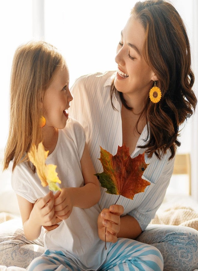 Whaline 6 Pairs Fall Thanksgiving Earring Resin Molds with 40Pcs Earring Hook Autumn Sunflower Pumpkin Turkey Scarecrow Squirrel Shape Dangle Earring Silicone Moulds for Girl Earring Pendant DIY Craft - Image 4