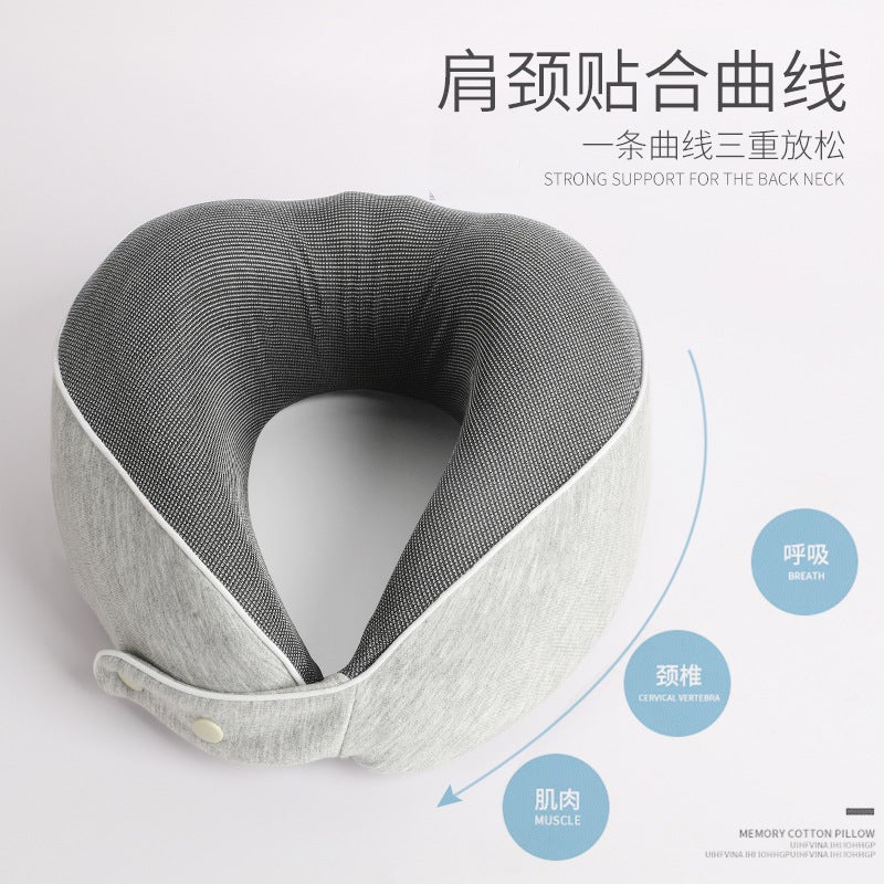 U-Shaped Pillow Memory Foam Storage Slow Rebound Travel Pillow Nap Pillow Aircraft Neck Pillow Portable Neck Pillow U-Shaped Pillow - Image 3