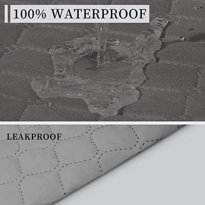 ISSUNTEX Double Protection 100% Waterproof Sofa Covers for Living Room, Couch Covers for 3 Cushion Couch Sofa, Reversible Furniture Protector Sofa Cover for Dogs, Pets, Kids (Sofa, Gray/Light Gray) - Image 3