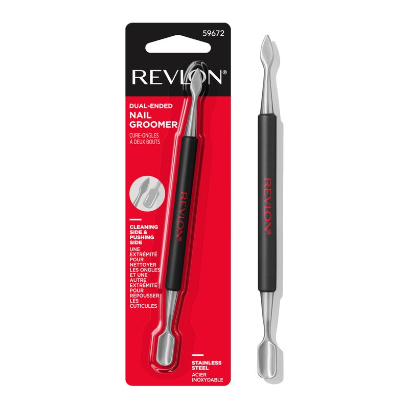 Revlon Expert DualEnded Nail Groomer Stainless Steel Manicure Tool Clean Under Fingernails and Lift Cuticles 1 Count