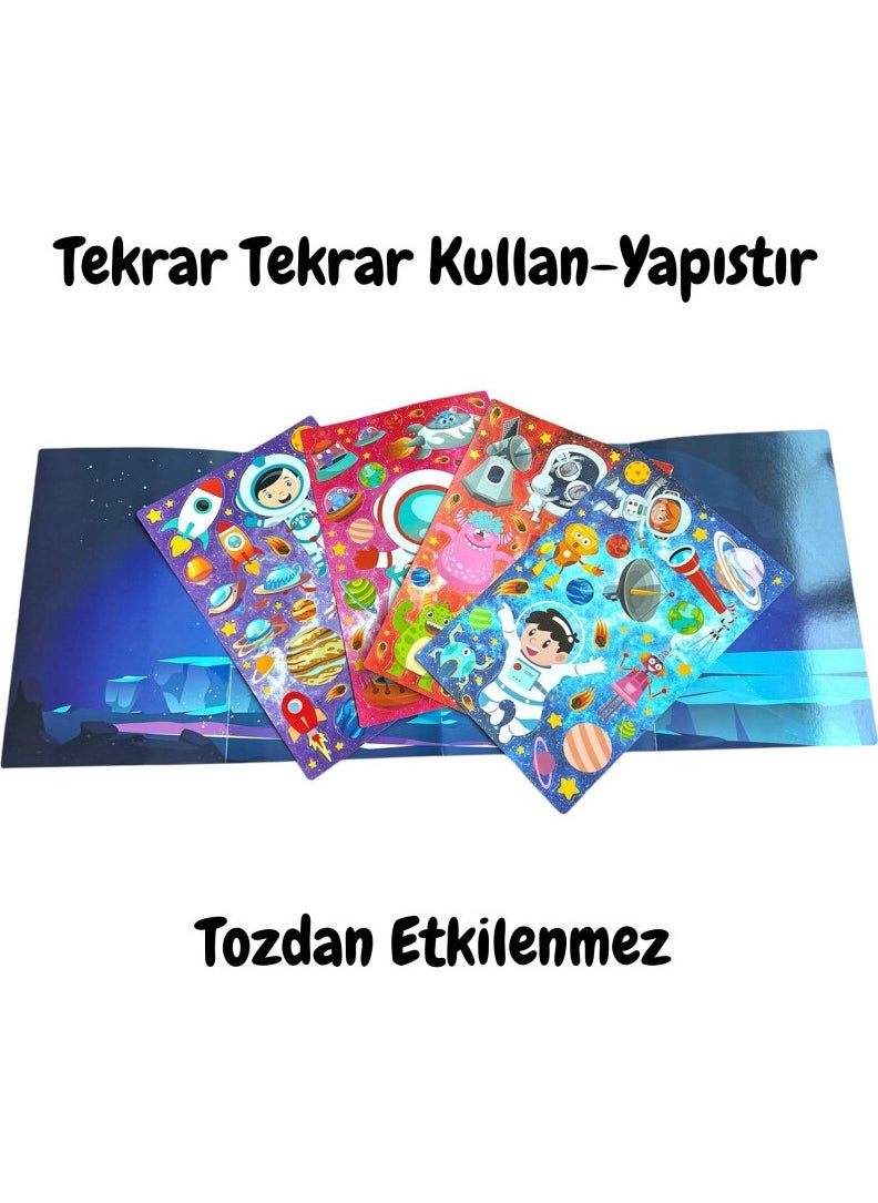 Bilmiş Çocuk Reusable Sticker Set My Book Mysterious Space  - Image 2