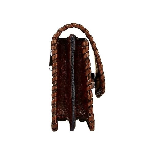 zygma Handmade Genuine Leather Clutch Purse for Women,Hard Leather Clutch Gift For Women,Pure Leather Wallet For ladies(Tan) - Image 4