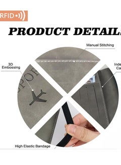 Generic Passport Wallet 15 * 10cm with Pockets for Smart Cards Phone SIM Holder Cover Passport Flight Ticket  - Image 4