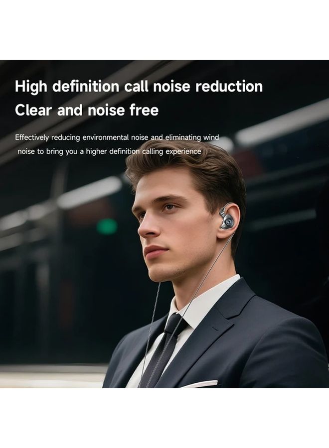 سماعات أذن سلكية من النوع C فضية مع صوت HiFi وتقليل الضوضاء للهواتف الذكية - Image 4