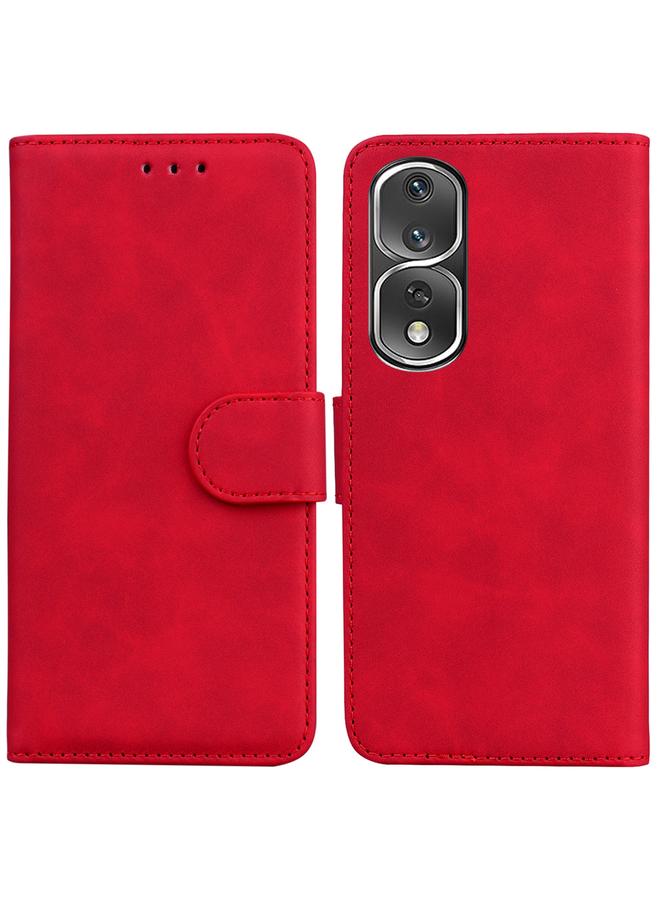 اس-توب جراب هاتف Honor 80 Pro مصنوع من الجلد الطبيعي بلون نقي - Image 1