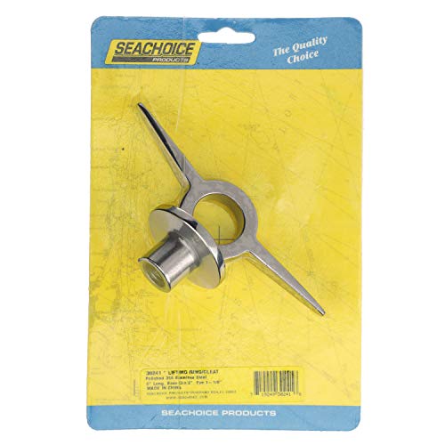 Seachoice 316 Stainless Steel Lifting Ring w/Cleat, 6 in. Long, 1-1/8 in. Diameter Eye, Chrome - Image 4