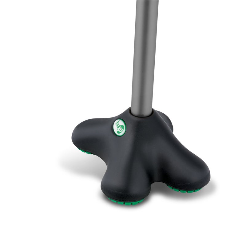 Hugo Mobility 731-858 Adjustable Offset Quadpod Walking Cane with Ultra Stable Cane Tip, Smoke - Image 2