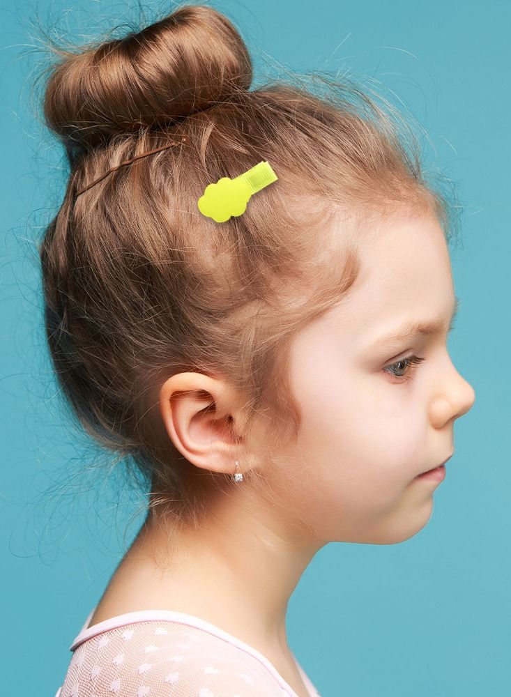 CATANES 4 Packs For Hair Clips Cloud Ornaments Colourful Flatback Polymer Cloud Clips - Image 2