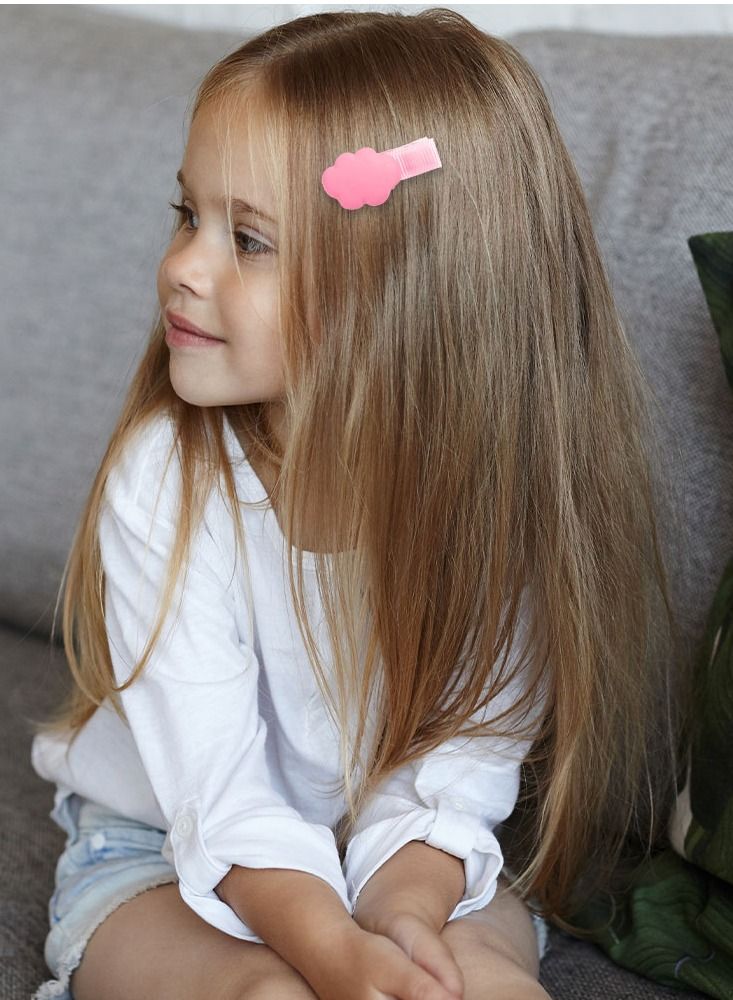 CATANES 4 Packs For Hair Clips Cloud Ornaments Colourful Flatback Polymer Cloud Clips - Image 4