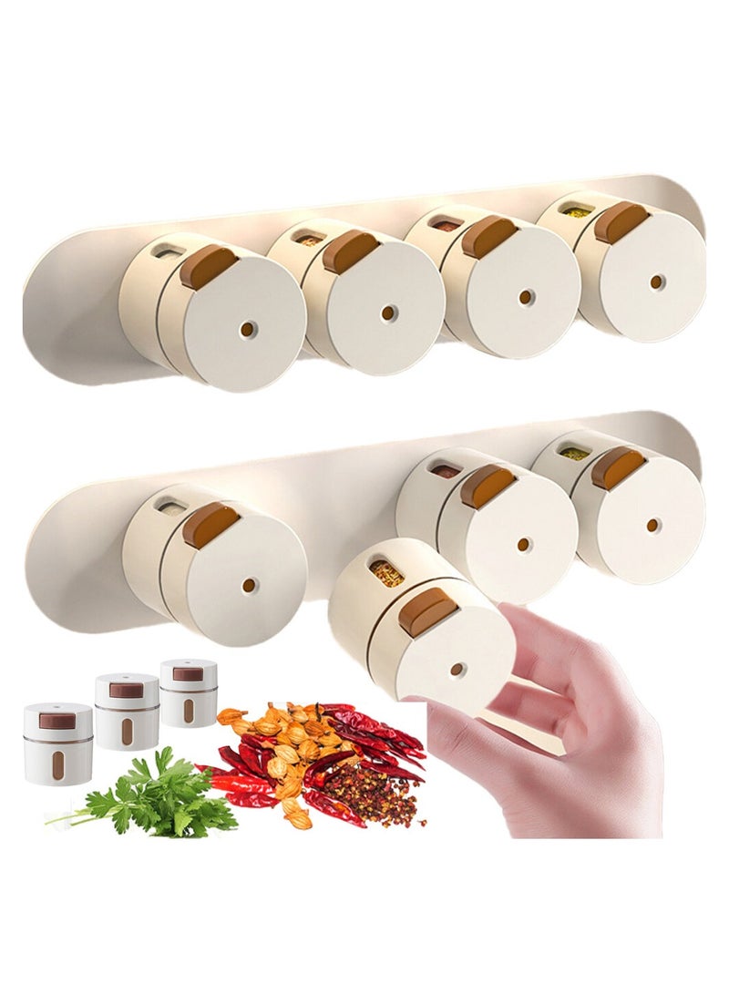 KASTWAVE Salt and Pepper Shakers Set with Adjustable Pour Holes - Spice Dispenser - Perfect for Pink Himalayan, Table Salt, Black and White Pepper（6 pcs）  - Image 1