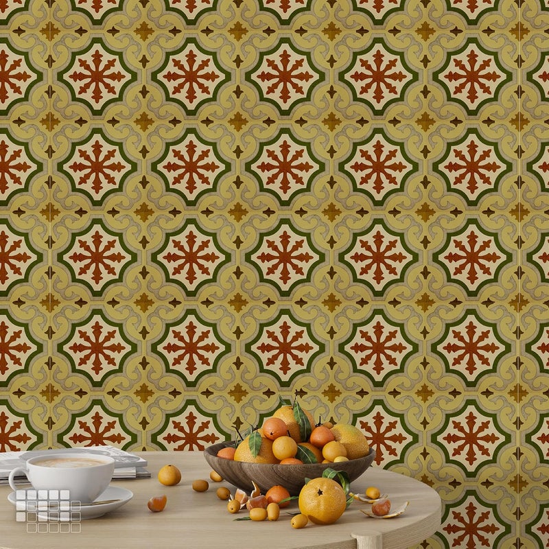 MOSAICOWALL Mosaicowall DIY Peel and Stick Floor Tiles Wall Tiles for Kitchen Living Dining Room Matte Flooring Tile FST0206 X 6 Inches Pack of 12  - Image 5