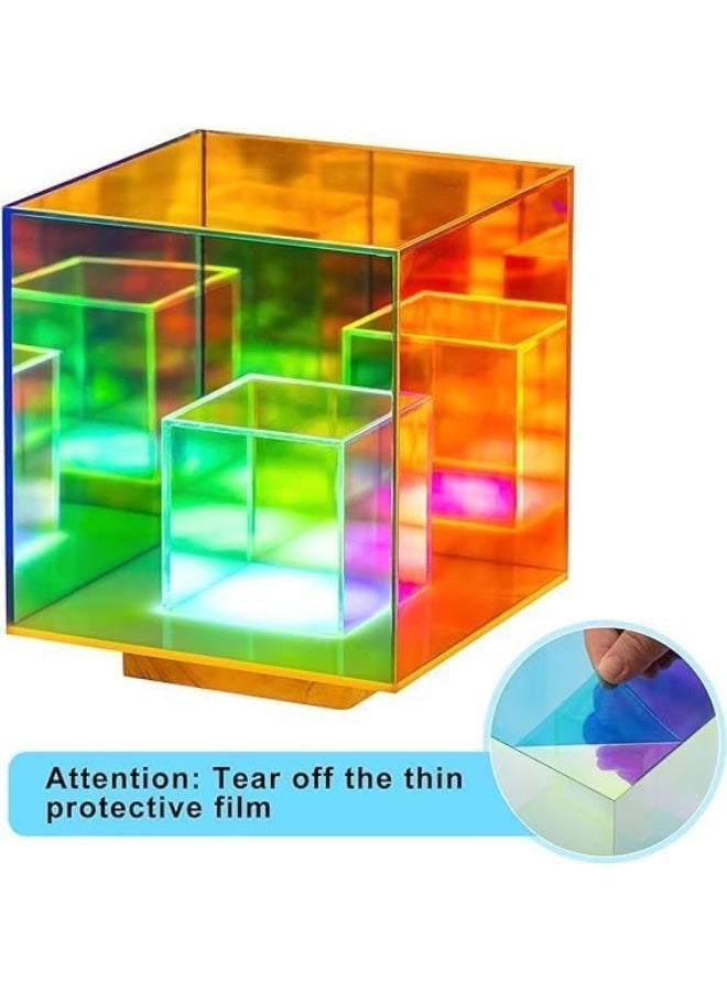showkah® Holographic RGB Night Light – LED Tesseract Cube Lamp with Game Sound Effects, 3 Modes, Rechargeable, 3D Infinity Illusion Desk Light for Kids & Gamers - Image 3