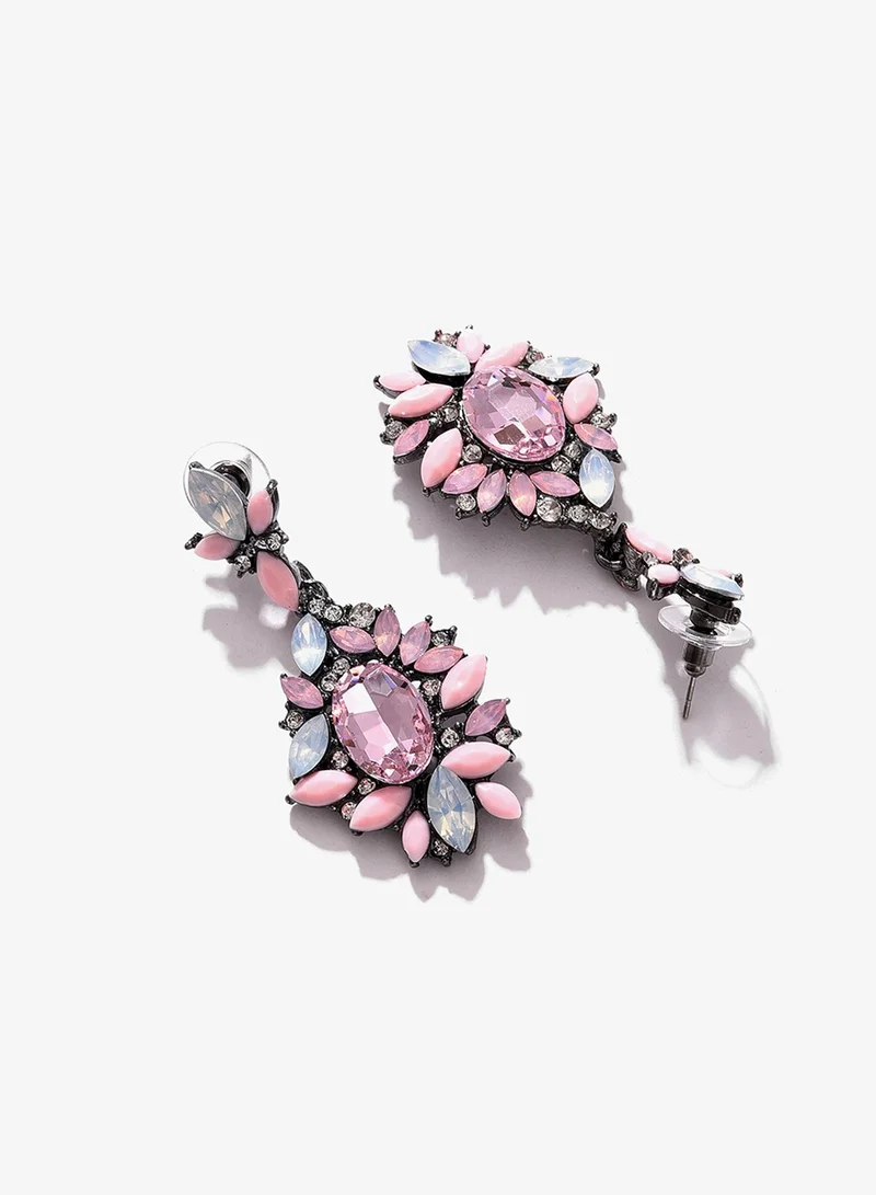 SOHI Pink Contemporary Artificial Drop Earring Jewellery