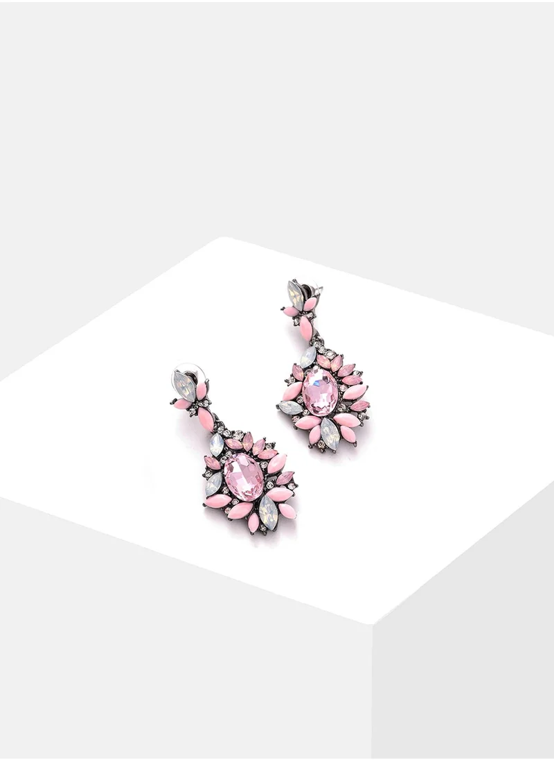 سوهي Pink Contemporary Drop Earrings