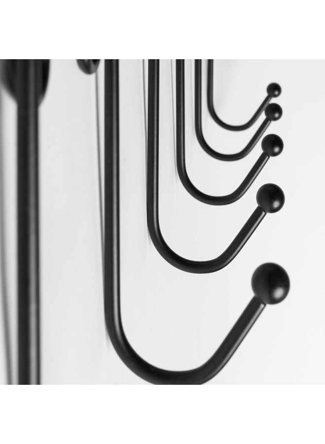 wall hanger | Coat and clothes rack with hanging hooks | Heavy Duty Aluminum Clothes Organizer for Towels, Clothes, Hats and Bags (6 Hooks)  - Image 4