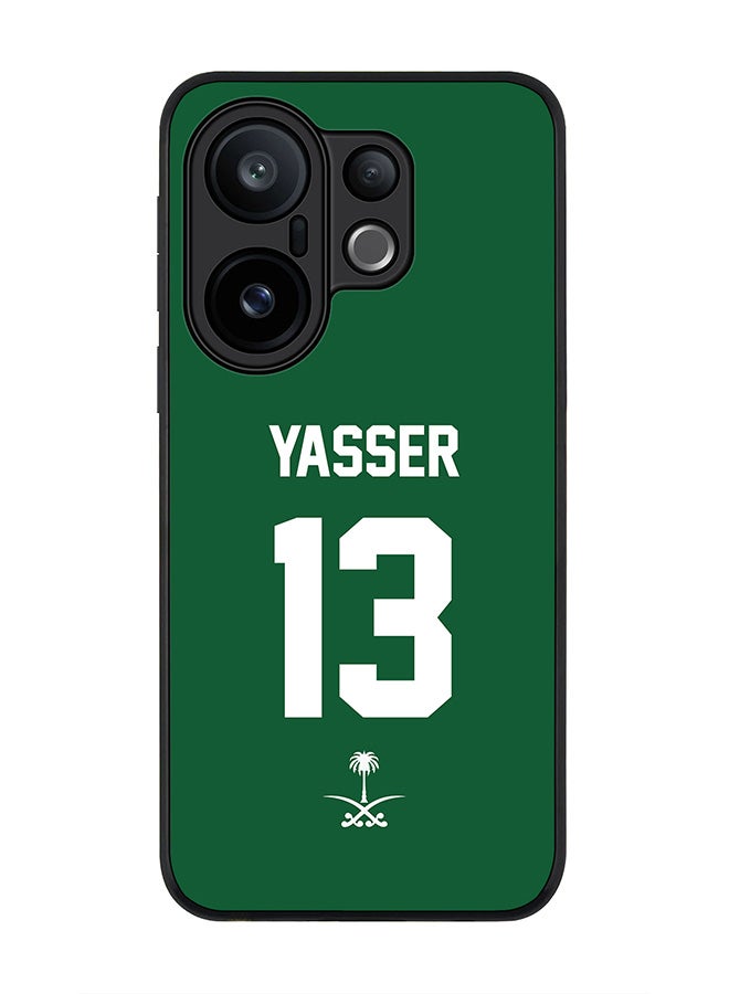Stylizedd For vivo X200 FE / S30 Pro mini Case,Slim fit Camera Protection, Shockproof Thin Phone cover  - Football - Saudi Arabia - Yasser