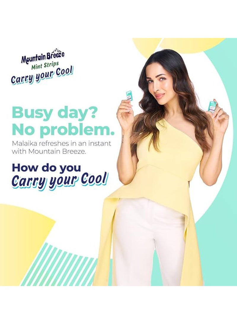 Mountain Breeze Oral Hygiene Mouth Freshener Sugar Free Elaichimint Flavoured Breath Strips (24 Strips Each Cassatte)-Pack Of 1(24 Cassette) - Image 2