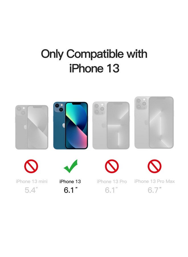 JETech Matte Case for iPhone 13 6.1-Inch, Shockproof Military Grade Drop Protection, Frosted Translucent Back Phone Cover, Anti-Fingerprint (Storm Blue) - Image 1