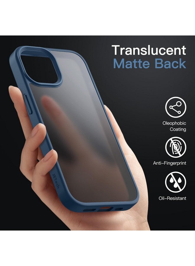 JETech Matte Case for iPhone 13 6.1-Inch, Shockproof Military Grade Drop Protection, Frosted Translucent Back Phone Cover, Anti-Fingerprint (Storm Blue) - Image 3