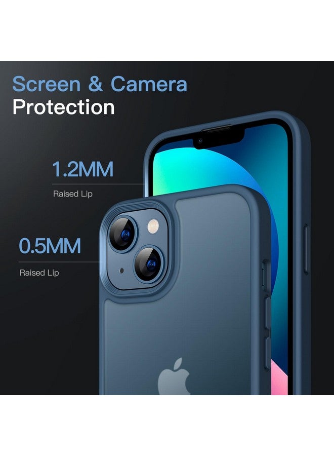 JETech Matte Case for iPhone 13 6.1-Inch, Shockproof Military Grade Drop Protection, Frosted Translucent Back Phone Cover, Anti-Fingerprint (Storm Blue) - Image 4