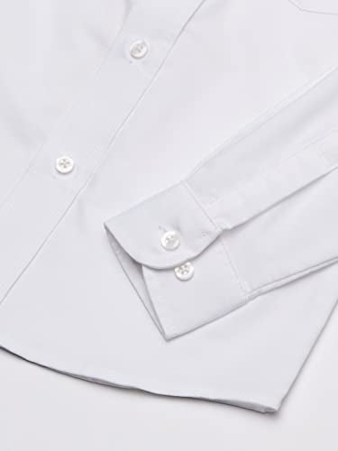 Izod boys Long Sleeve Solid Button-Down Oxford Shirt, White, 2T/2 - Image 3