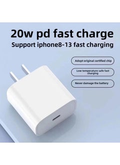 Suitable For Apple Charger 20W Pd Fast Charging Line Set IPhone Charging Line Data Line Charging Head 3C Certification-Color:PD12W Standard 20W Single Head ]