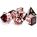 Haxtec Sharp Edge DND Dice Set Red Blood Swirls Resin Dice DD Dice for RPG Role Playing Games Compatible with Dungeons and Dragons Gift - Image 2