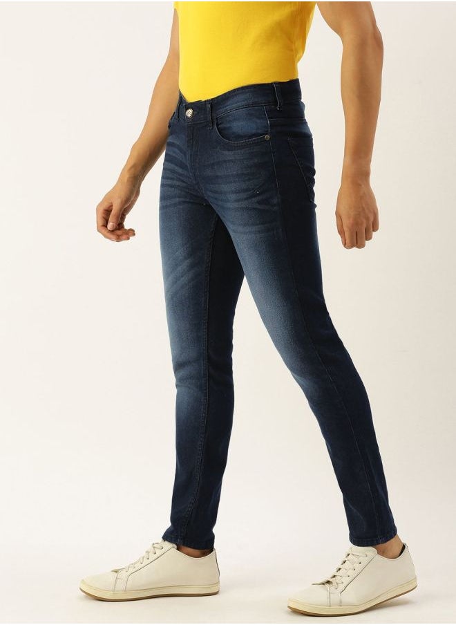 The Indian Garage Co Men Slim Fit Solid Low-Rise Stretchable Jeans  - Image 3