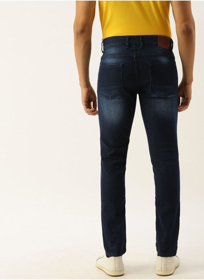 The Indian Garage Co Men Slim Fit Solid Low-Rise Stretchable Jeans  - Image 2