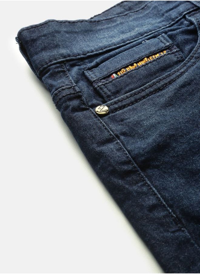 The Indian Garage Co Men Slim Fit Solid Low-Rise Stretchable Jeans  - Image 5
