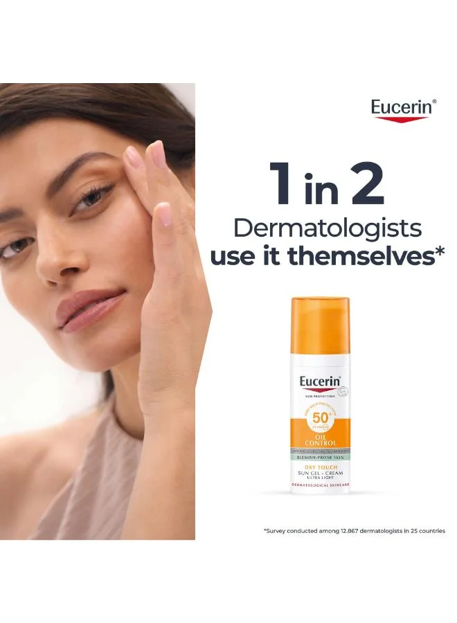 Eucerin  Sun Oil Control Gel-Cream SPF50+ 50ml for Women | Best Price UAE